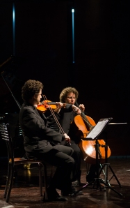 Pablo y Alberto durante el concierto